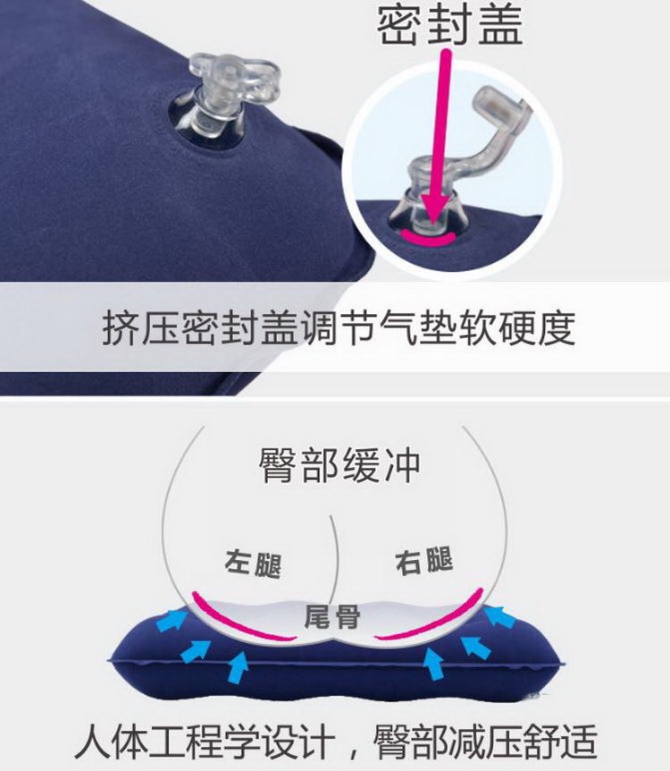 đệm vuông inflatable đệm lòng biển lòng biển không khí đệm xe lăn bị liệt bệnh nhân để cổ vũ vòng tròn chăm sóc người già - Ghế đệm / đệm Sofa đệm ghế gỗ bằng da