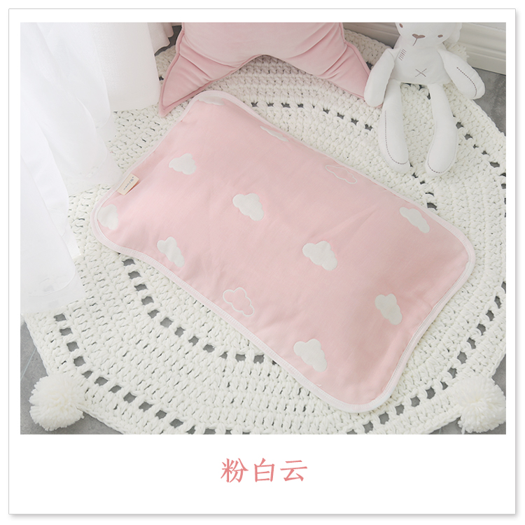 Trẻ em gối bé sáu lớp gạc bông bé phim hoạt hình gối khăn vật mềm và thấm nước, mùa thu và mùa đông thở - Khăn gối vỏ gối vuông