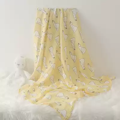 ins wind Nordic baby bath towel pure cotton newborn baby gauze absorbent bath towel children's super soft cotton yarn