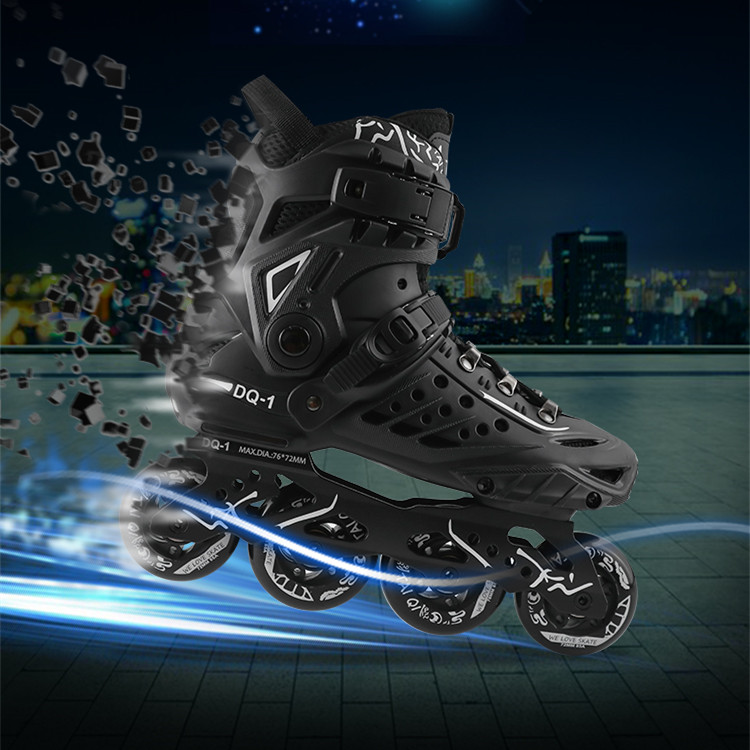New Imperial Chic Wheels Skating Shoes Adult Men And Women Professional Figure Wheel Skating Shoes Dry Skates Four Wheels Beginner Skate