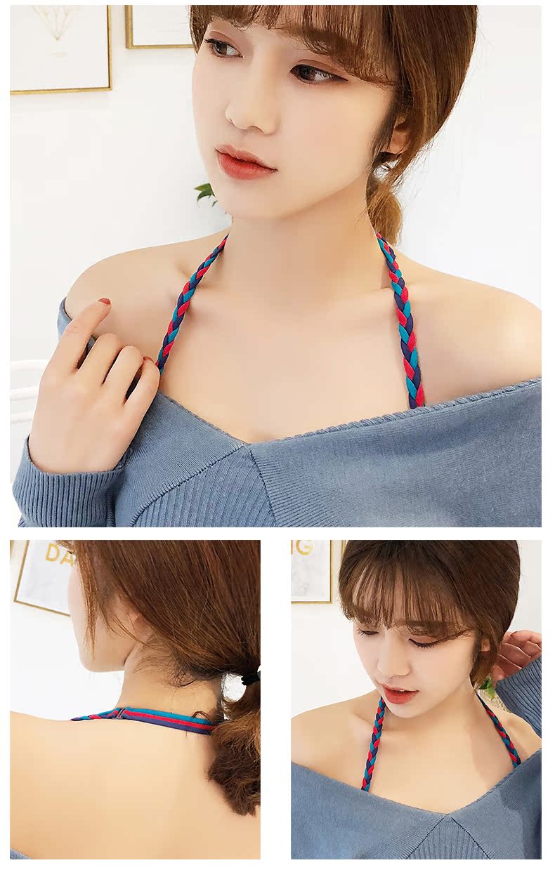 Hàn xoắn dây đeo vai đẹp gợi cảm trở lại treo cổ trong suốt dây đeo vai phụ kiện từ cổ áo lót với dây đeo áo ngực áo lót 3 dây