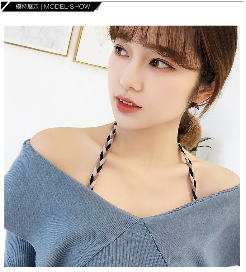Hàn xoắn dây đeo vai đẹp gợi cảm trở lại treo cổ trong suốt dây đeo vai phụ kiện từ cổ áo lót với dây đeo áo ngực áo lót 3 dây