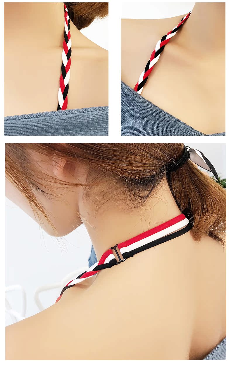 Hàn xoắn dây đeo vai đẹp gợi cảm trở lại treo cổ trong suốt dây đeo vai phụ kiện từ cổ áo lót với dây đeo áo ngực áo lót 3 dây