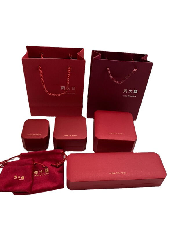 Zhou Fu Style Octagonal Jewelry Box for Gold Bracelets, Necklaces, Rings, Pendants, and Bracelets Gift Box 