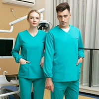 Озеро голубое вино и красный край длинных рукавов (та же модель мужчин и женщин)