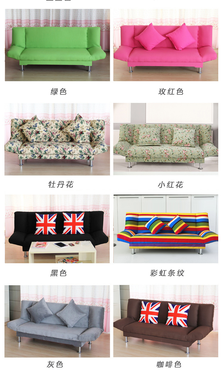 Có thể gập lại hiện đại sofa nhỏ gọn căn hộ nhỏ giường 1,5m Single Double đa chức năng kép sử dụng vải gỗ 1,8 - Ghế sô pha ghế sô pha