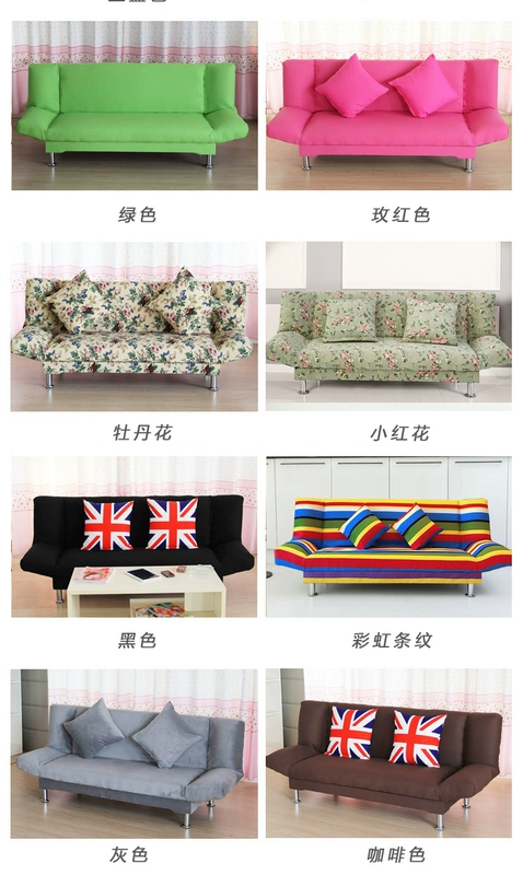 Có thể gập lại hiện đại sofa nhỏ gọn căn hộ nhỏ giường 1,5m Single Double đa chức năng kép sử dụng vải gỗ 1,8 - Ghế sô pha