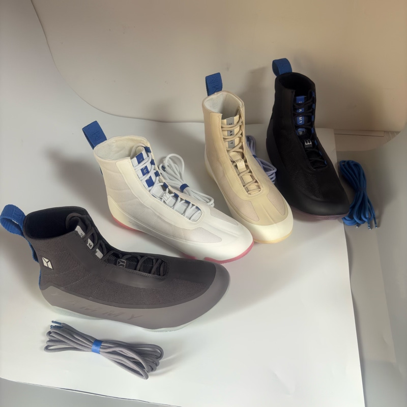 Bargain: Large Size Men's Professional Boxing Shoes, High-Top, Breathable, Strong Grip, Same Style as Champion, Fighting and Grappling Shoes