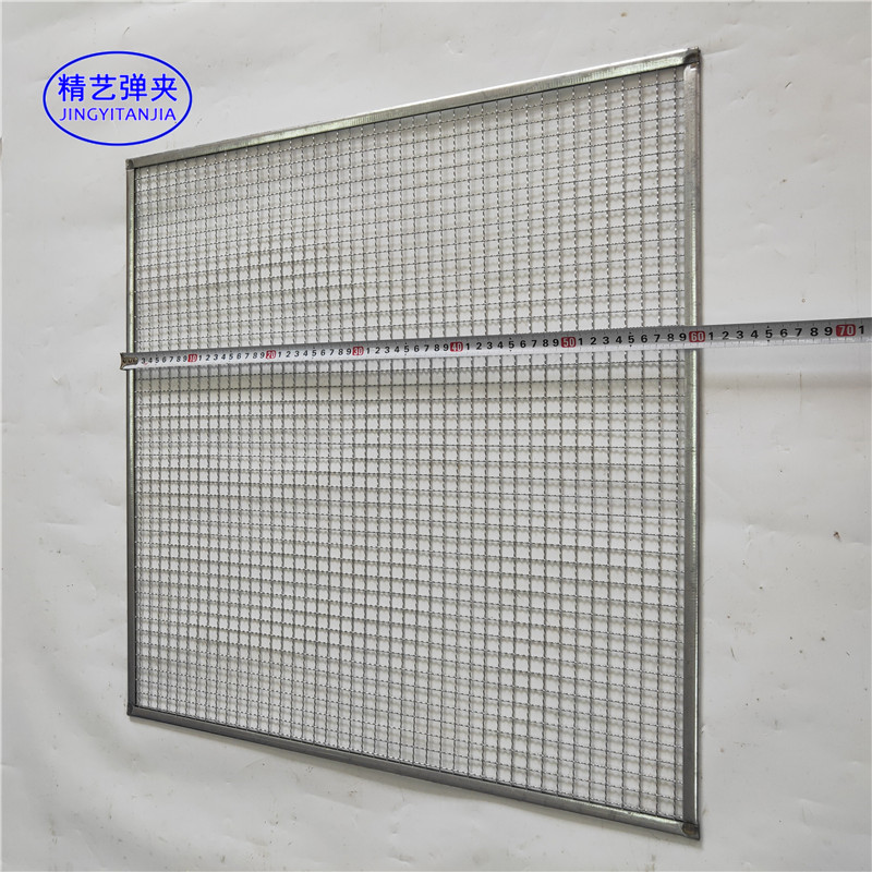 Welded mesh plate with elastic wire 5 rows X17 bits mesh plate steel wire stainless steel frame hardware oil spray pad net