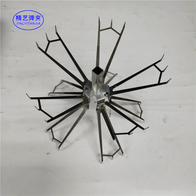 6-point angle spring piece hanger CY149 galvanized square tube connection sleeve according to tooth spring hairpin spray paint fixture customization