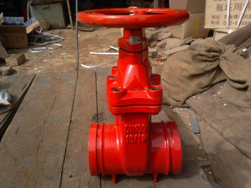 Dark Rod groove gate valve fire pipe valve switch water pipe stop valve DN)6580100