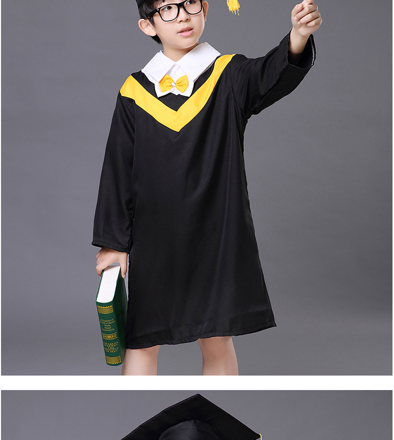 Phù hợp với trẻ em của bác sĩ ảnh tốt nghiệp ăn mặc mẫu giáo học sinh mẫu giáo cử nhân phù hợp với mũ bác sĩ - Trang phục quần áo cho trẻ 14 tuổi nam