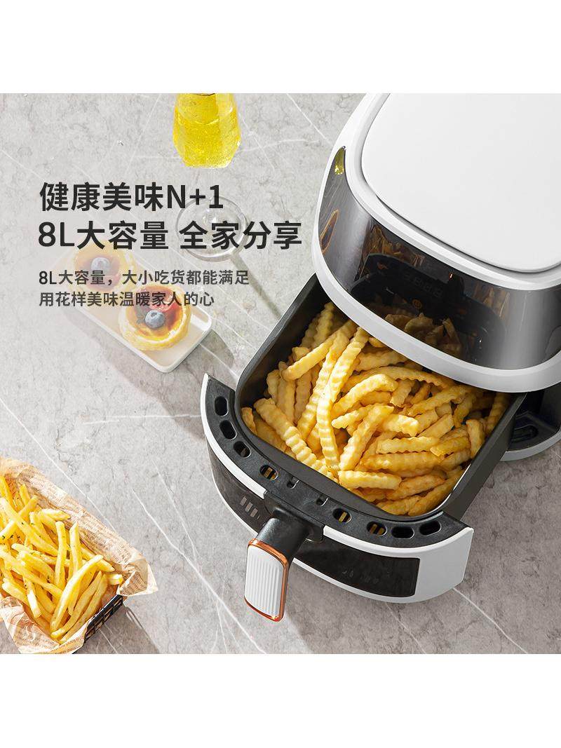 Air Fryer for Home Use with Visual Touch Screen, Large Capacity, Multifunctional Smart Electric Fryer, 110V European and American Standard, Cross-Border Model