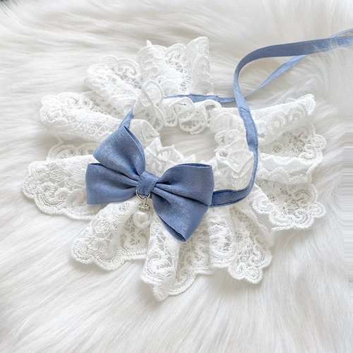 Шарф, аксессуар, чокер, колокольчик с бантиком, кружевная галстук-бабочка, нагрудник, слюнявчик, ожерелье, кот, домашний питомец