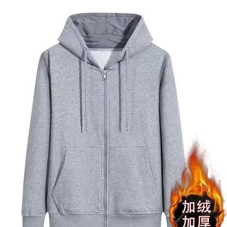 清仓捡漏~尾单大牌专柜撤回外贸秋冬大码加绒卫衣男连帽开衫外套