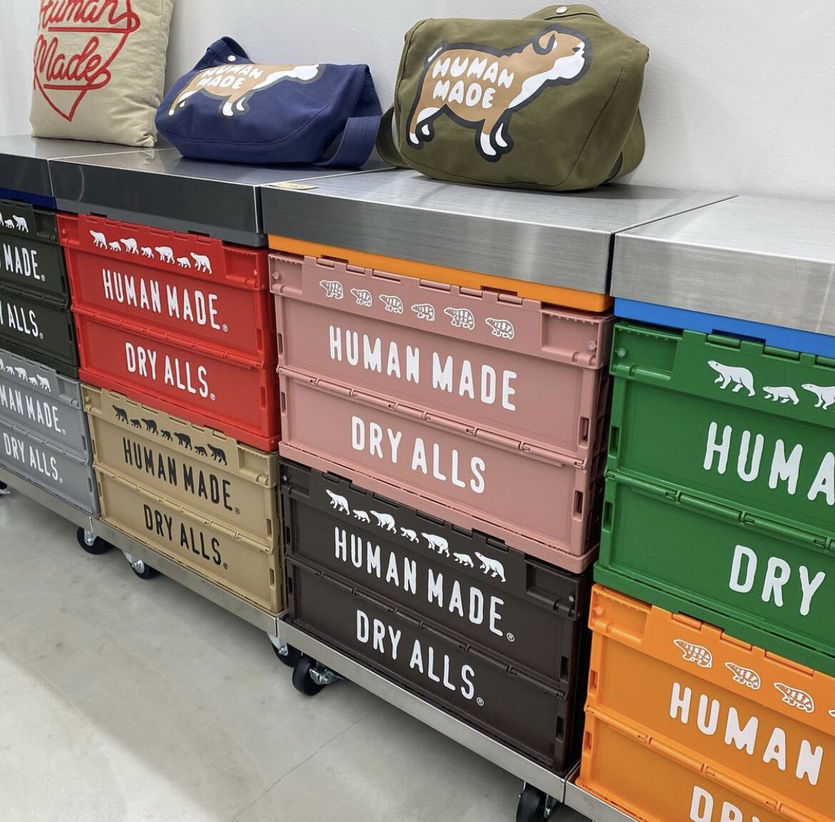 HUMANMADE Folding Plastic Storage Box Home Trend Ornament Nigo Same 50L Camping Box Sun Tide Ornament