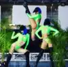 Nightclub bar Fluorescent green jumpsuit bar gogo performance suit Dance team ds singer dj sexy stage costume performance suit