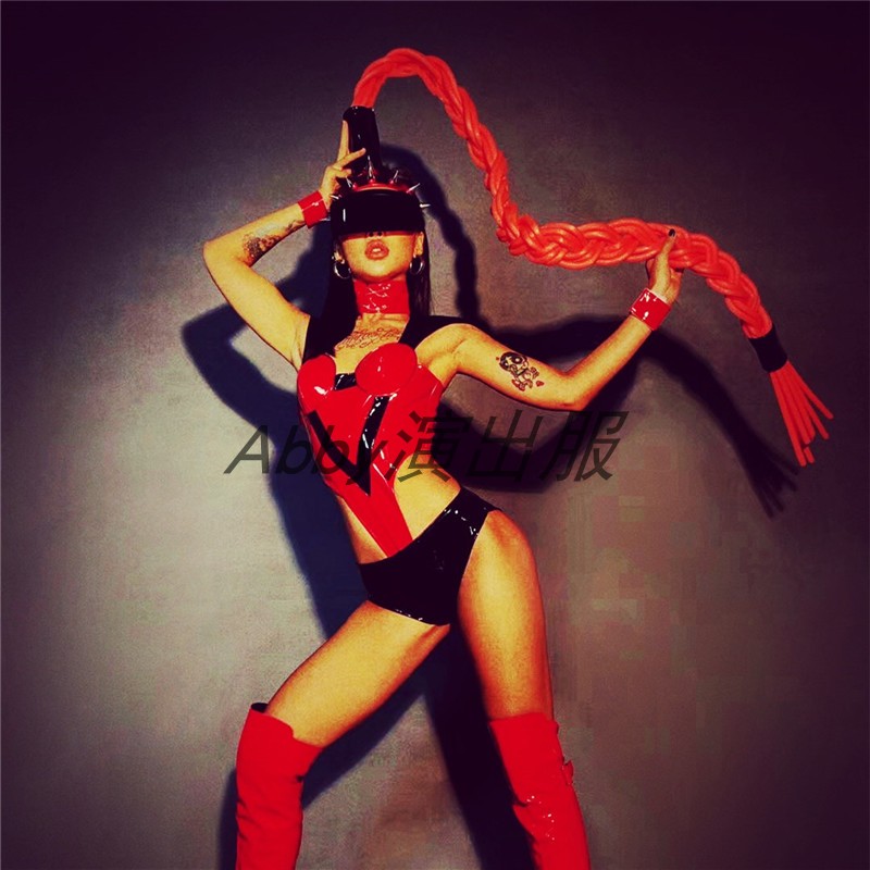 Future Tech Sensation Wine Bar Partying Watch Dress Sexy Even Body GOGO Interactive Wear Red Big Braid Acting Out Of Suit