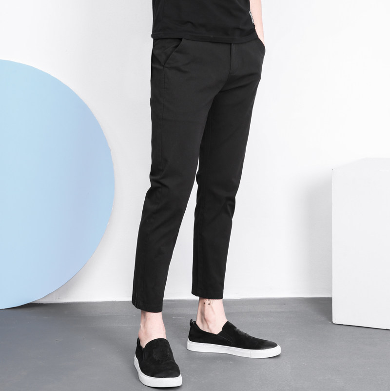 Fashion brand pants men's spring and summer thin nine-point pants versatile casual pants Men's summer Korean version of small feet nine-point pants loose