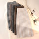 Plaid skirt women autumn and winter with sweater 2022 new small knitted a-line bag hip skirt over the knee mid-length