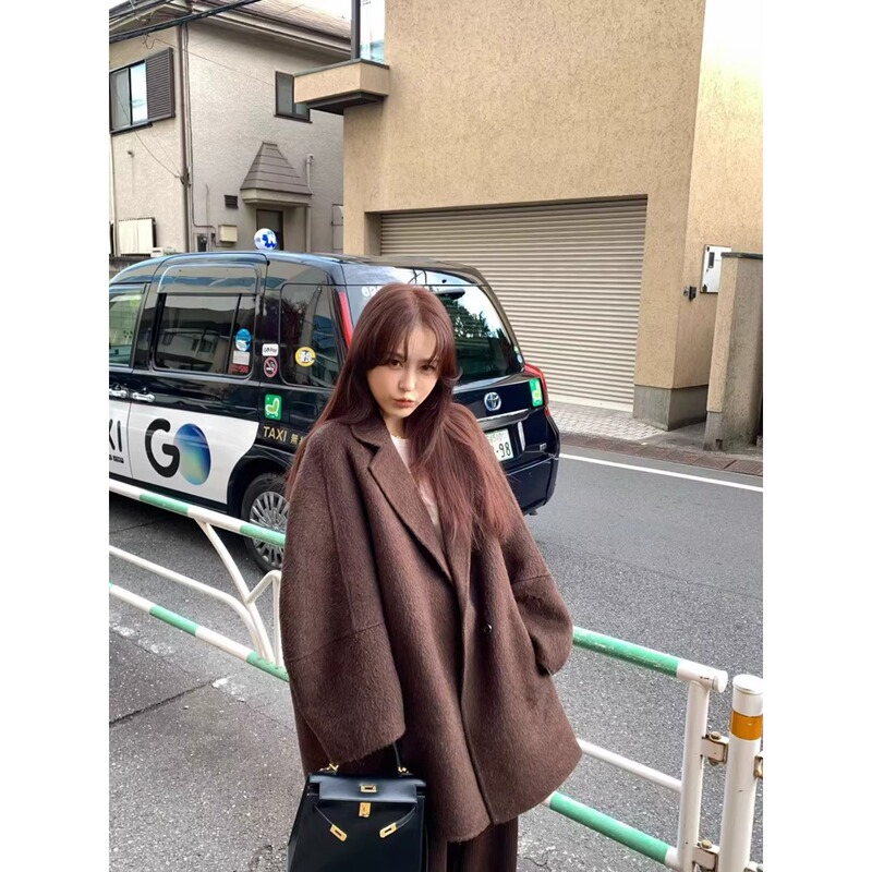[Limited Edition] Suri Haute Couture Suli Coat Peruvian Suli Beibei Alpaca Wool Double-Sided Woolen Fabric with Fur-Like Texture