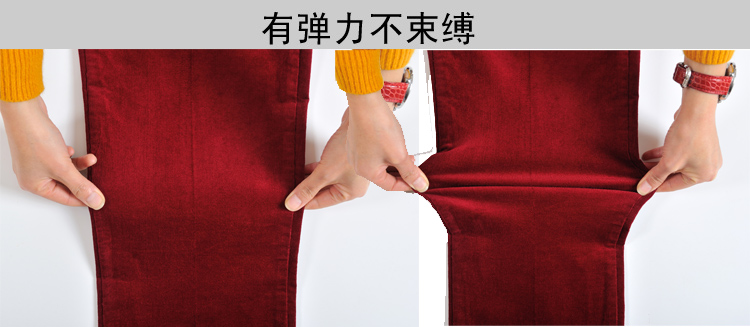 2018 thu đông trung niên quần cashmere nữ trung niên với quần cạp cao ống quần dài cạp chun cạp chun quần co giãn nữ áo kiểu nữ trung niên