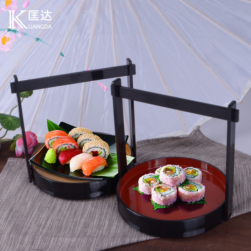 Hand holder tempura basket Sushi Sashimi basket round basket fried basket snack pastry container display dish