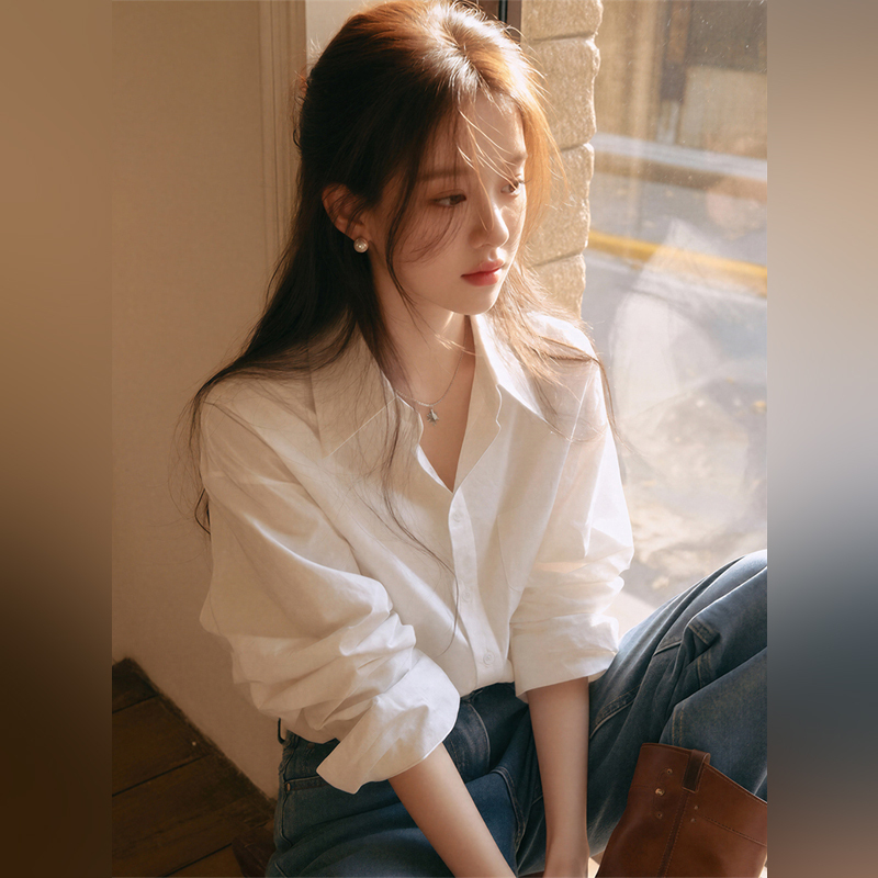 Trendy Brand Shirts for Women, High-End, Light Luxury, Age-Reducing, Stylish, Spring and Autumn 2026 New Style, Loose and Lazy Style Shirts