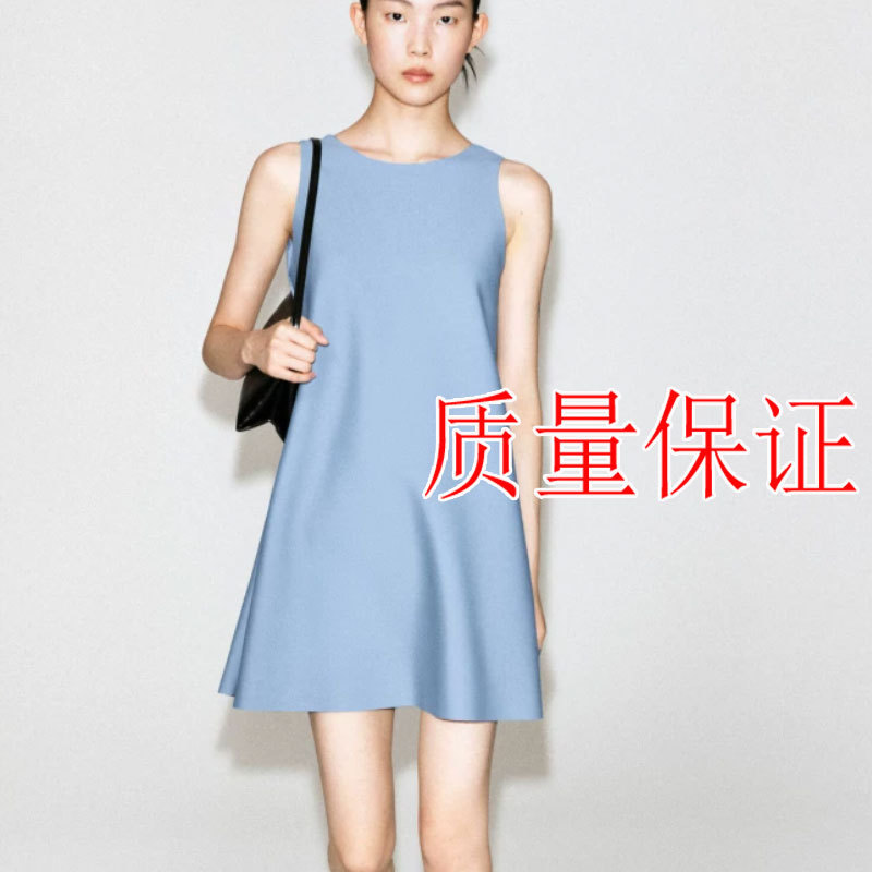 Original Cs Women's Round Neck Sleeveless A-Line Backless Mini Dress 1361912003