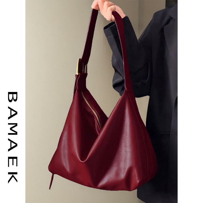 Textured Red Retro Wedding Bag for Women, Bride's Crossbody Large Bag, High-End, Large Capacity, Summer Fashion Commuter Tote Bag