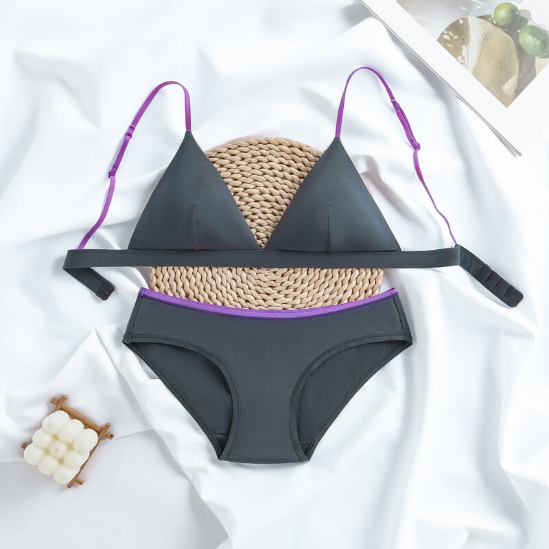 A Family-Run Factory! French-Style Triangle Cup Bra, Small Bust Lingerie, Modal Ar Same Style, High-End and High-Quality Lingerie A Family-Run Factory! French-Style Triangle Cup Bra, Small Bust Lingerie, Modal Ar Same Style, High-End and High-Quality Lingerie