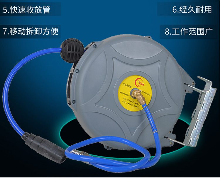 giá máy nén khí mini Tự động có thể thu hồi cuộn tái chế PU kẹp ống khí nén công cụ khí quản ống khí thổi xe đẹp 4S tự động sửa chữa 	máy nén khí dầu và không dầu