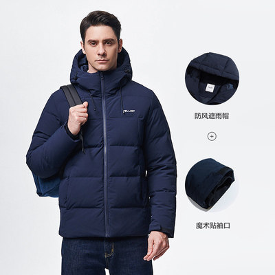 Burch and outdoor men's down jacket 2021 new female waterproof thickening warm and cold - proof plume coat