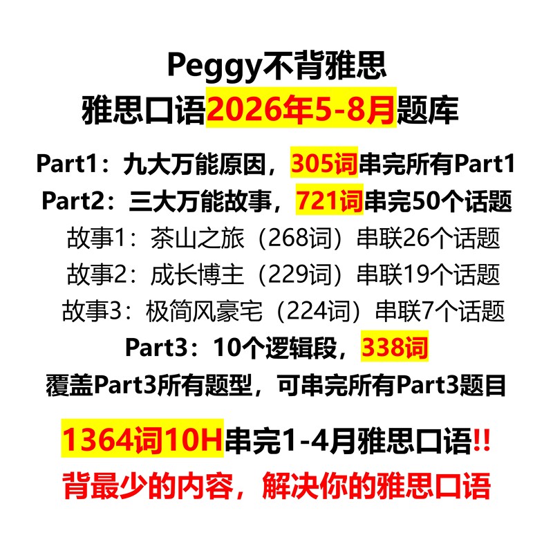 You Can First Watch the Trial Session before Placing an Order! Peggy Will Not Teach Ielts Speaking (May-August 2026)