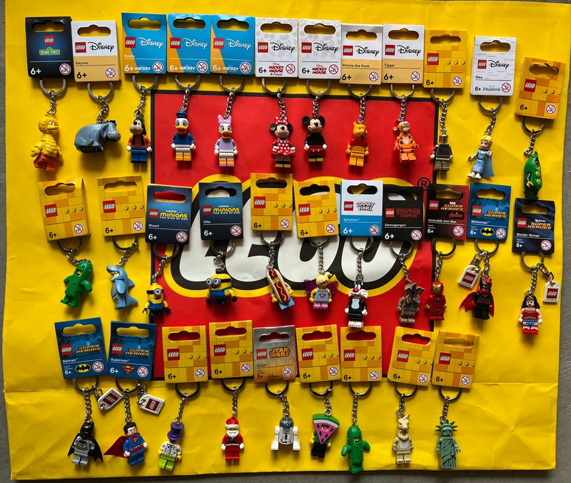 Lego Official Keychain Shark Minifigure Demon Butterfly Mickey Minnie Sonic Bat Spider Lego Official Keychain Shark Minifigure Demon Butterfly Mickey Minnie Sonic Bat Spider