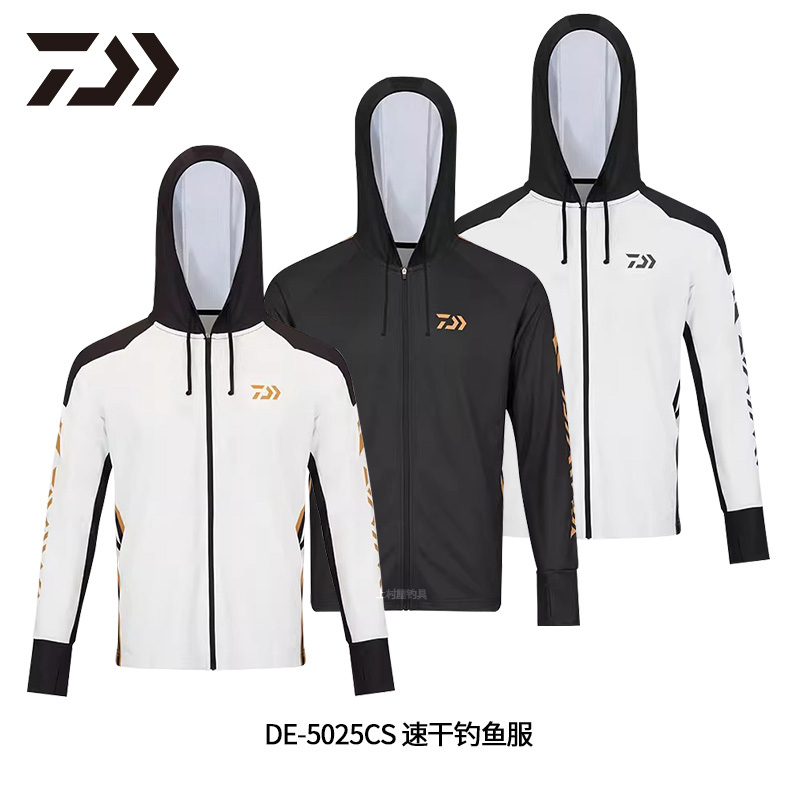Dayiwa Quick-Drying Sun Protection Clothing De-5025 Outdoor Sportswear Men's Hooded Breathable Fishing Clothing Long-Sleeved Jacket Dayiwa Quick-Drying Sun Protection Clothing De-5025 Outdoor Sportswear Men's Hooded Breathable Fishing Clothing Long-Sleeved Jacket