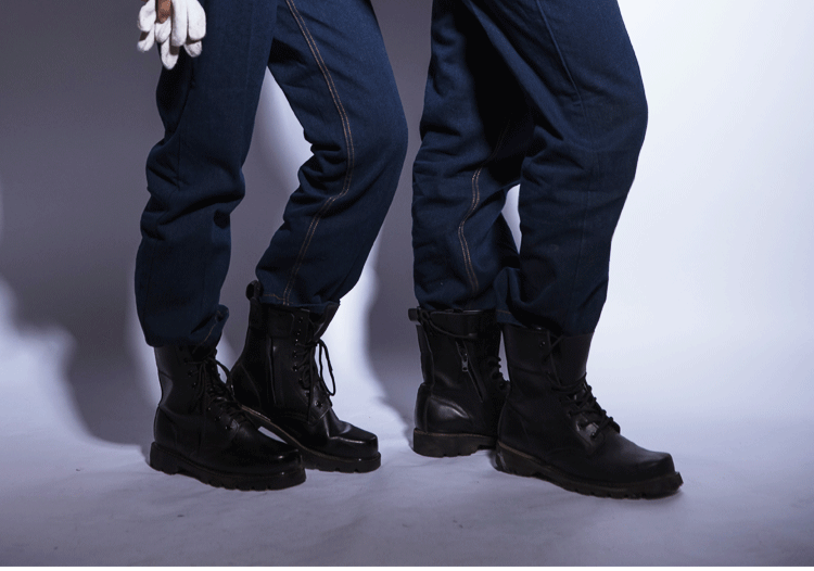 Quần yếm nam phù hợp với quần áo cotton nam hàn denim quần áo bảo hộ chống co giãn quần áo denim mặc đồng phục công nhân quần giữ nhiệt