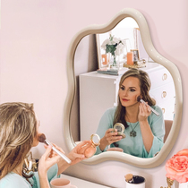 Cloud mirror makeup mirror special-shaped cute wall hanging INS wind anti-fog led with light irregular makeup mirror decorative mirror