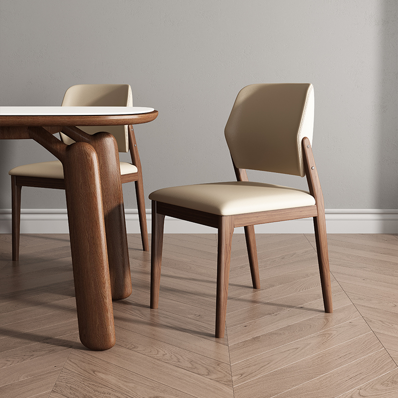 Solid Wood Dining Chair Nordic Backrest Chair Designer Hotel Cafe Simple Natural Wood Home Dining Room Backrest Chair