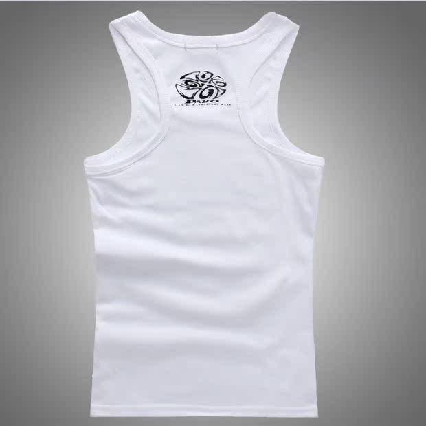 Áo vest thể thao nam mùa hè thanh niên thoáng khí hàng rào cotton nam tự trồng không tay cơ sở áo trắng thủy triều áo ba lô nam