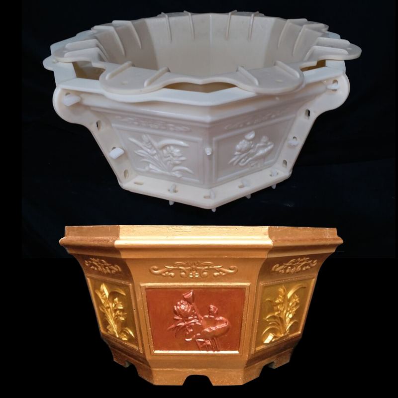 European style octagonal pot mold pot cement mold Roman column formwork cast-in-place concrete plastic thick cast-in-place cast-