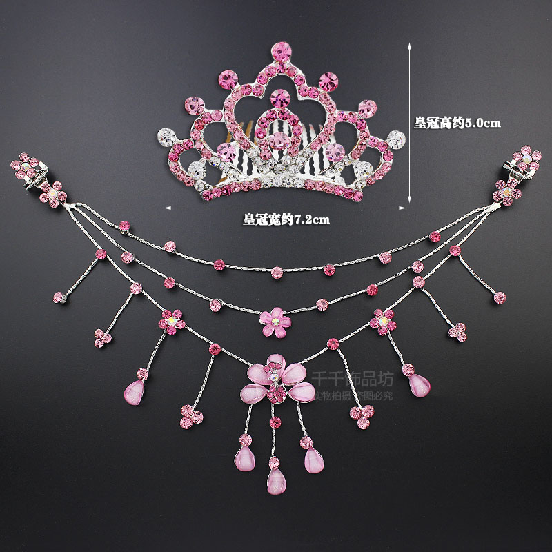 Trẻ em trán headgear tiara cô gái công chúa trang trí chuỗi kẹp tóc trán chuỗi lông mày mặt dây chuyền cô dâu tóc phụ kiện