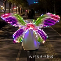 Цветовые светильники фиолетовый зеленый 【2 световой струны/отправить прозрачный клей/соломинка с доставкой】