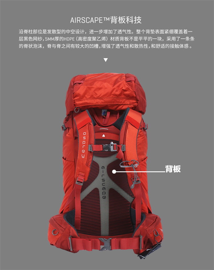 Osprey Kitty Ba lô kestrel Túi leo núi ngoài trời 28 32L 48L 58L 68L Ba lô Trekking - Ba lô balo học sinh