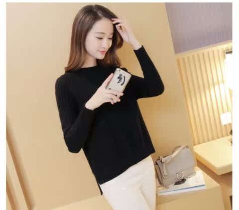 Mùa xuân và mùa thu Hàn Quốc của áo len dài tay có mũ trùm đầu mới dành cho nữ áo len sát nách