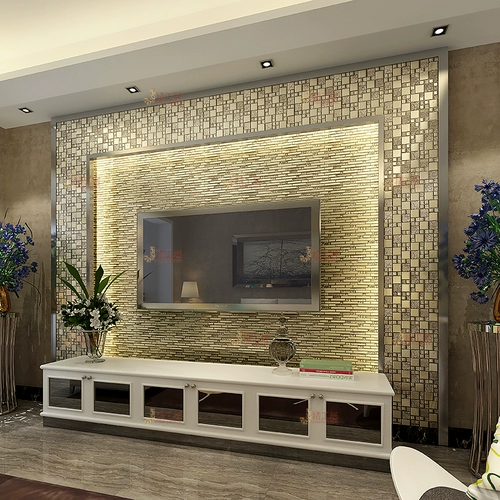 Стеклянная зеркальная мозаика длинная европейская телевизионная стиль фон стена гостиная колонна бар ktv Декоративная крыльца плитка