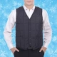 Áo vest nam cotton mùa đông dày vest vai trung niên cổ chữ V lỏng lẻo bên ngoài mặc vest nam vest ấm áp ao ba lo nam