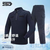 ESD lapel quick-drying frog suit tactical suit frog combat training suit instructor uniform navy long-sleeved combat training suit summer