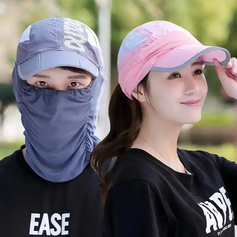 Yicheng Department Store outdoor sports sun hat riding sunscreen artifact full face protection ice silk mask sunscreen hat