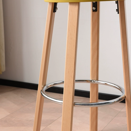 Квадратный варварский стул, сплошной деревянный бар, стул стул стул кофейня Высокий стул. Случай -дизайнерский стул.